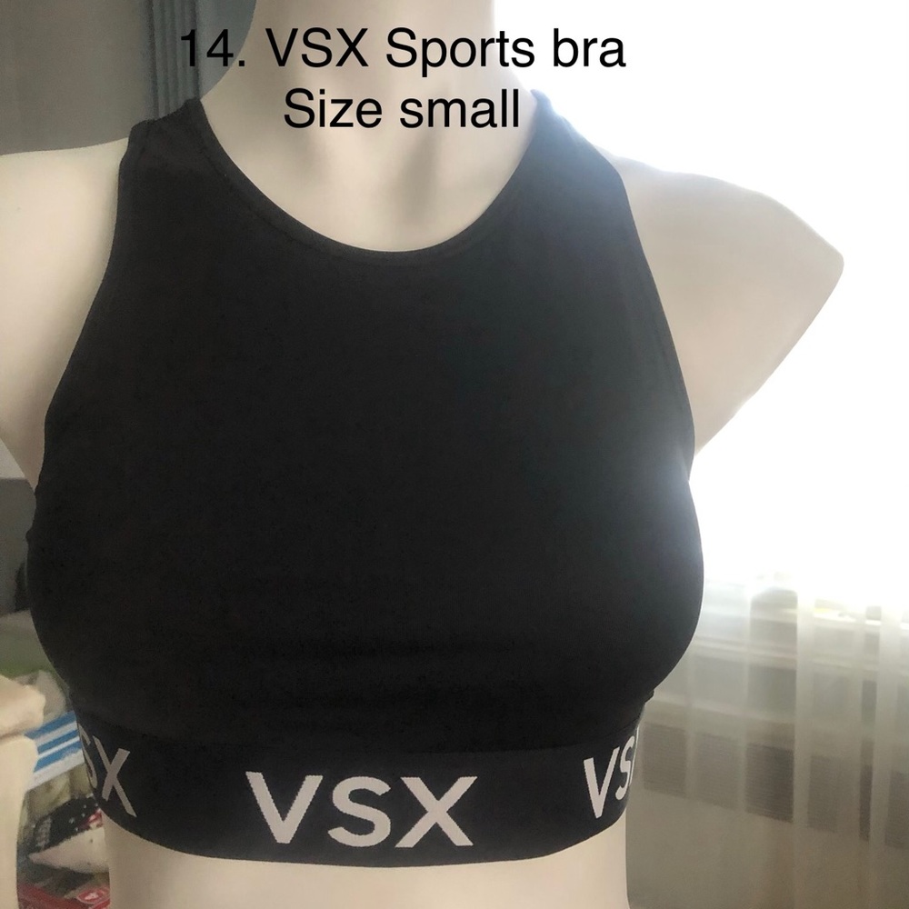 VSX black sports bra